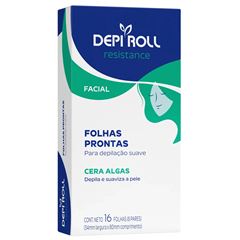 Folhas Prontas Para Depilação Depi Roll Facial Algas 8 Pares.
