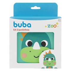 Kit Potinhos Buba Zoo Dino c/ 03