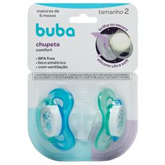 Kit Chupetas Buba Confort Noturna T2 Foguete