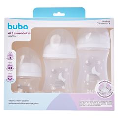 KIT MAMADEIRA BUBA NUVEM BRANCA C/3 120/270/330ML