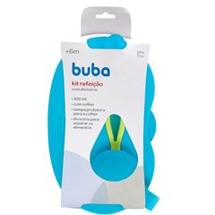 Kit Refeic?o Buba Bowl Com Divisoria Azul 320ML