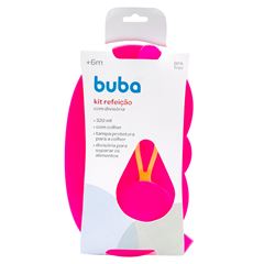 Kit Refeic?o Buba Bowl  Com Divisoria Rosa 320ML