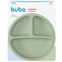 Pratinho Buba Em Silicone Com Ventosa Verde 450ml