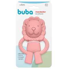 Mordedor Buba em Silicone Leãozinho Rosa