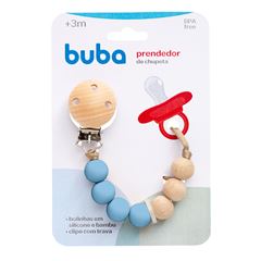 Prendedor de Chupeta Buba Silicone Banbu Azul