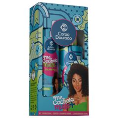 Kit Shampoo 300ml Condicionador 250ml Corpo Dourado Cacheia