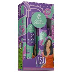 Kit Shampoo 300ml Condicionador 250ml Corpo Dourado Liso