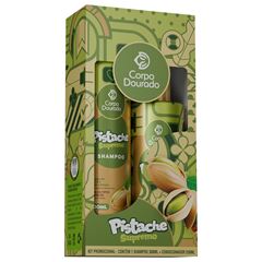Kit Shampoo 300ml Condicionador 250ml Corpo Dourado Pistache