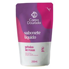 Sabonete  Liquido Corpo Dourado Petalas de Rosas 200ml