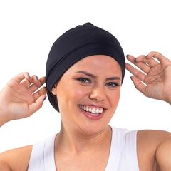 Touca Santa Clara Para Cabelo Nero Preta Grande