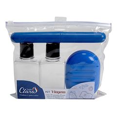Kit Viagem Santa Clara Azul C/4 Peças
