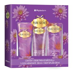 Kit Phytoderm Pure Secret Splash 200ml+ Loção Hidratante 200ml +Cr Mãos 60g