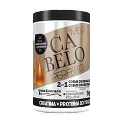 Creme De Pentear Gota Dourada Meu Cabelo Perfeito Creatina e Proteína do Trigo 1kg