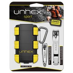 Estojo 01 Merheje Amarelo Cortador Unhex Preto C/2 e Mosquetão