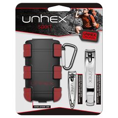 Estojo 01 Merheje Vermelho Cortador Unhex Preto C/2 e Mosquetão