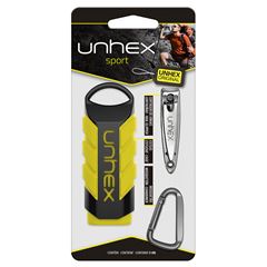 Estojo 02 Merheje Amarelo Cortador Unhex Preto e Mosquetão
