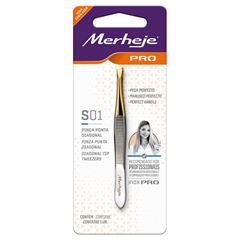 Pinça Merheje Depilatória Com Ponta Diagonal Pro