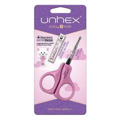 Conjunto Merheje Tesoura + Cortador Unhex Rosa