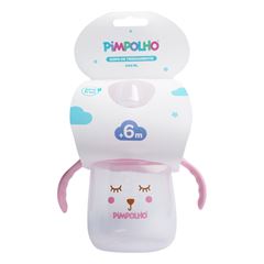 Copo de Treinamento Pimpolho Urso Feminino 240ml Rosa