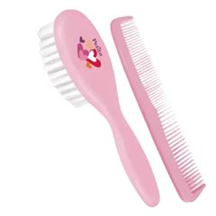 Escova E Pente Petita Rosa