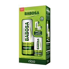 Kit Eico Shampoo + Condicionador Efeito Salão Babosa 800ml+450ml