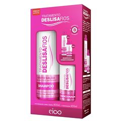 Kit Eico Shampoo + Condicionador Efeito Salão Deslisa Fios 800ml+450ml