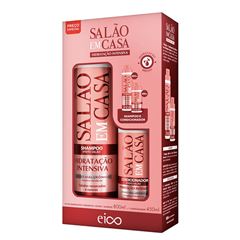 Kit Eico Shampoo + Condicionador Efeito Salão Hidratação Intensiva 800ml+450ml