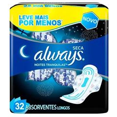 Absorvente Always Noite Seca Com Abas Tamanho G C/32