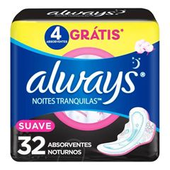Absorvente Always Noite Suave Com Abas Tamanho G C/32