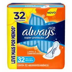 Absorvente Always Seca Com Abas Tamanho P C/32