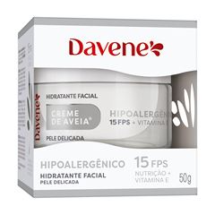 Creme de Aveia Hidratante Facial Davene FPS15 Hipoalergenico 50g