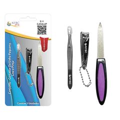 Conjunto Nybc Cortador de unhas Pequeno lixa pinca REF CJCULUP