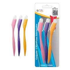 Conjunto Nybc 3 Navalhetes P/Sobrancelha REF NSD-140-C3