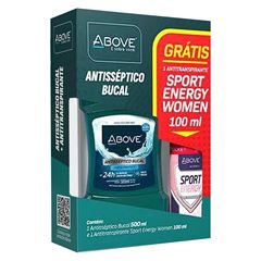 Kit Enxaguante Bucal Above 500ml+Deo Ant Pocket Sport Women Gratis