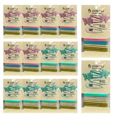 Conjunto 4 presilhas 10 Elastico Para Cabelo Dafu DF410-PR2205-4