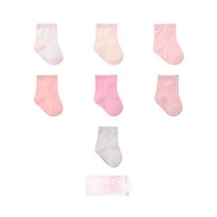 Kit Meia Semaninha Lisa Pimpolho 00-15 Feminina Sortido Branco/Rosa/Cinza