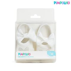 Meia Sapatilha Pimpolho Strass RN Branca