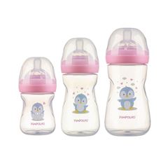 Kit Mamadeira Pimpolho Serena Pinguim Rosa C/3 150/260/330ml