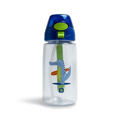Garrafa Cristal Pimpolho Bico Ergonomico Masculino Azul Jacare 550ml