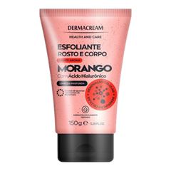 Esfoliante Dermacream Detox Fruity Aroma Corpo Rosto Morango 150g