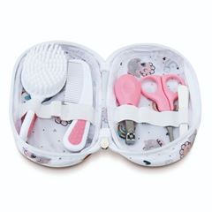 Kit Higiene Petita Cuidados Bebê C/Estojo Rosa