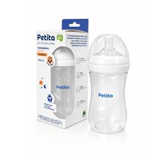 Mamadeira Petita Big Flow Cristal Bico Silicone 330ml