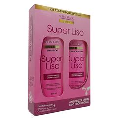 Kit Shampoo 230ml + Condicionador 190ml Kerabrasil Super Liso