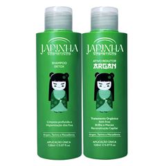 Kit Escova Progressiva Japinha Shampoo De Limpeza Detox + ativo Redutor Detox 240Ml
