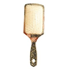 Escova Darma Retangular M Glitter Dourado Tufada