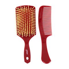 Kit Escova Retanglar M+Pente CB Largo Darma Colore Dell Anno Cereja