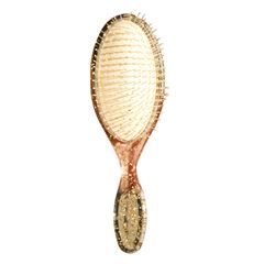 Escova Darma Oval M Glitter Dourado Tufada