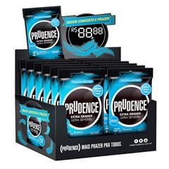 Preservativo Prudence Extra Grande Lubrificado C/3un 12X1