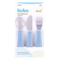 Kit Talheres Buba Azul Escuro C/3
