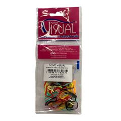 Elástico Novo Visual Liso Para Cabelo Silicone Color C/50